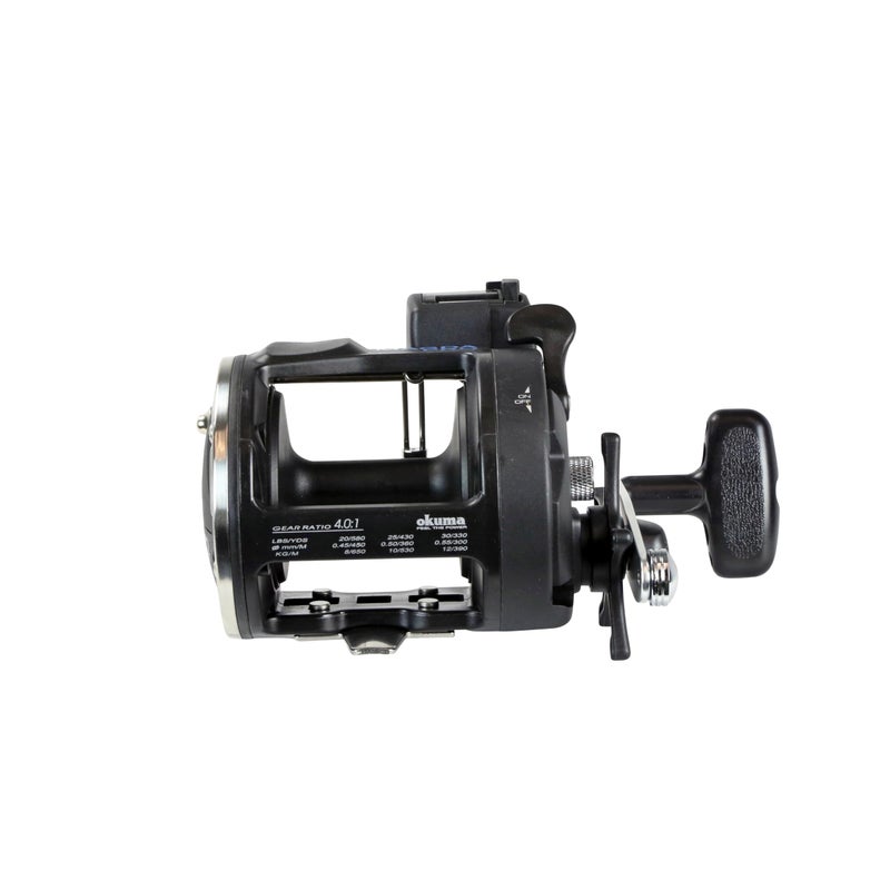 Okuma Magda Pro Line Counter Levelwind Trolling Reel, Small, Black/Silver, MA-20DX - Image 3